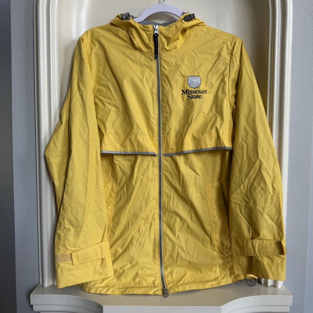Charles River Missouri State Yellow Rain Coat Size Women's Small